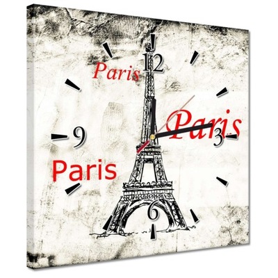 Zegary 30x30 I Love Paris