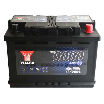 АКУМУЛЯТОР 70AH 760A P+ YUASA YBX9096 AGM