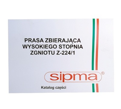 KATALOG; PRASA KOSTKUJACA SIPMA Z-2241; PRODUCTO PL  