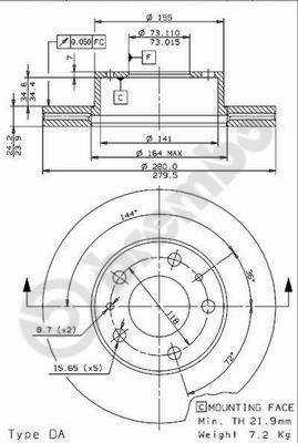 DISKU HAM. PRIEK. FIAT DUCATO, BOXER, JUMPER 94- 