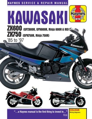 KAWASAKI NINJA ZX600 GPZ 600 GPX 600 750 R (1985-97) MANUAL REPARACIÓN 24H  