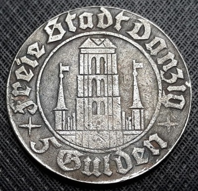 5 Gulden 1932 , Marienkirche , Wolne Miasto Gdańsk