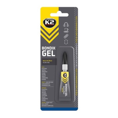 K2 SUPER GLUE KLIJAI GESTY ZEL, CYJANOAKRYLOWY, BLYSKAWICZNY,MOCNY BONDIX GEL 