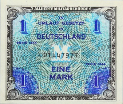 Niemcy - ALIANCI - BANKNOT - 1 Marka 1944