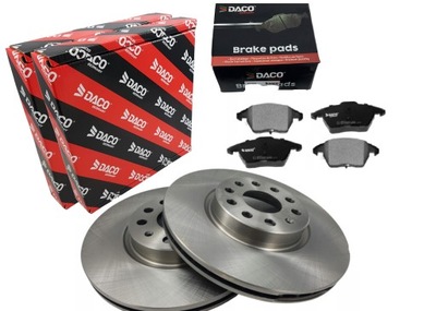 DISCS + PADS FRONT A3 Q3 LEON GOLF PASSAT B6 B7  