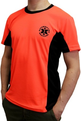 Koszulka T-shirt FLUO sublimacja RATOWNICTWO XL