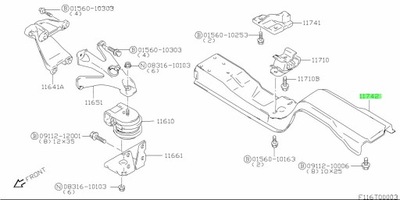 VIGA DEL MOTOR SUZUKI GRAND VITARA XL-7 2.7 2.5 V6  