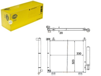 CONDENSADOR RADUADOR DE ACONDICIONADOR HELLA OL5402 OLA5  