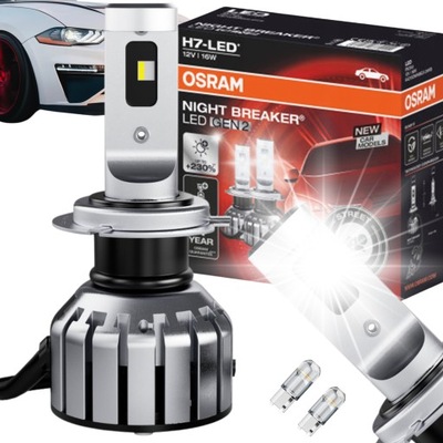 OSRAM H7 LEDOWE RETROFIT NIGHT BREAKER CHLODNA BIEL LENS LAMPS POWERFUL  