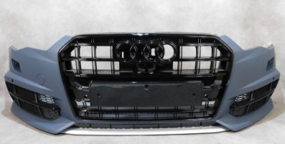 Audi a6 c7 4g рестайлинг  s line competition бампер перед решётка радиатора пол черный фото №1