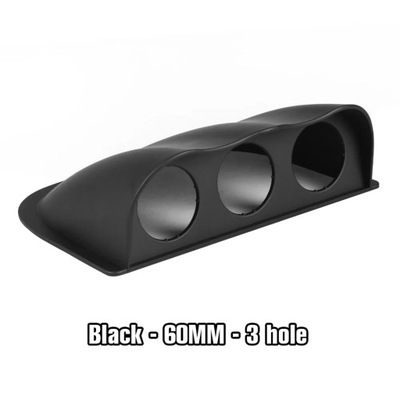 Universal Black Carbon Fiber 2 inch 52mm Dash Board Dual Triple Gaug~81208