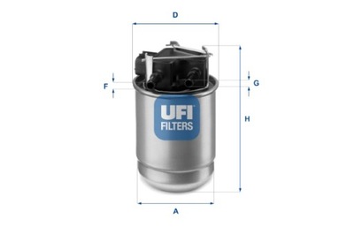 UFI FILTRO COMBUSTIBLES NISSAN QASHQAI II X-TRAIL 3 RENAULT KADJAR 1.5  