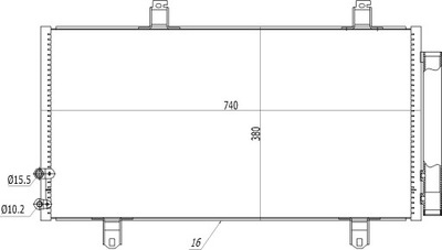 Радиатор кондиционера camry 3.5i v6 07- фото №1