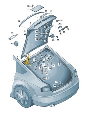 Петля крышки задний audi a5 b8 sportback фото №1