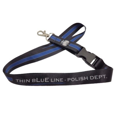 Smycz THIN BLUE LINE - POLISH DEPT. - Policja