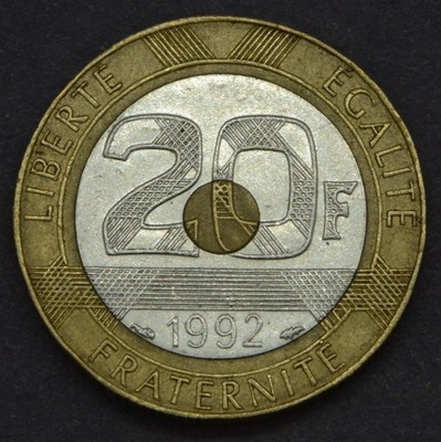 Francja - 20 franków 1992