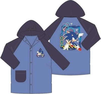 Dziecięcy płaszcz przeciwdeszczowy Jeż Sonic EU 140 Ciemnoniebieski