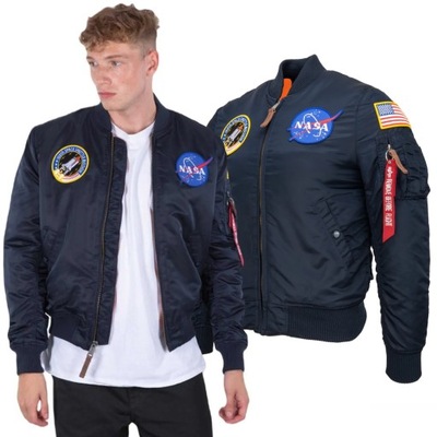 Kurtka Alpha Industries MA-1 VF NASA 166107 07 Granatowa S