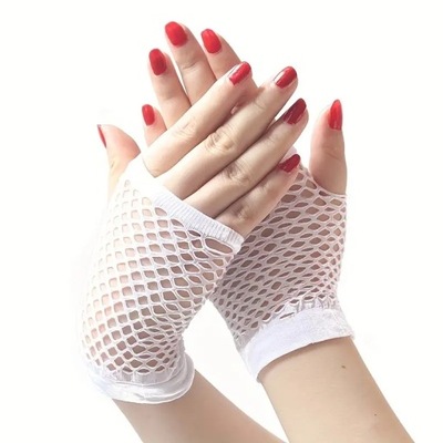 Rękawiczki siateczkowe białe 1 para