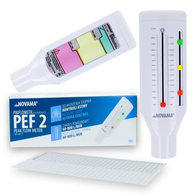 PIKFLOMETR DLA DOROSŁYCH NOVAMA PEF 2 MONITOR ASTMY ZAKRES 60 - 800 l/min
