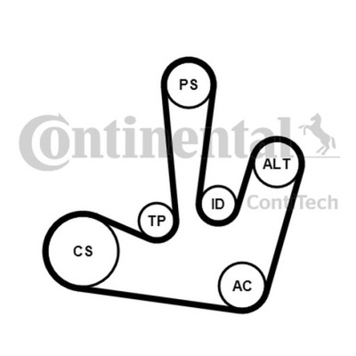 КОМПЛЕКТ РЕМНЯ ПОЛИКЛИНОВЫЙ RENAULT 1,9DCI/2,0 LAGUNA II 6PK1795K1