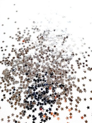 Aliga konfetti gwiazdki 14g srebrne MT-4195 świąteczne
