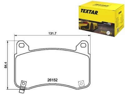 ZAPATAS DE FRENADO PARTE DELANTERA TESLA MODELO 3 MODELO Y ELECTRIC 01.17- TEXTAR  