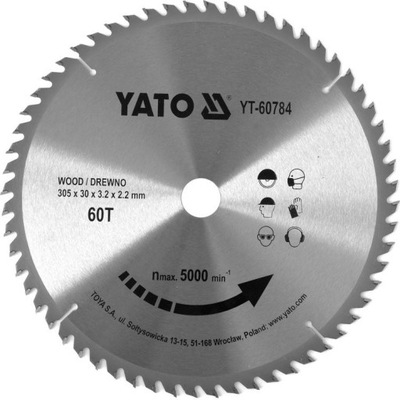 YATO DISCO WIDIOWA PARA DREWNA 305X60TX30MM  