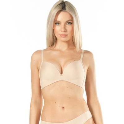 Biustonosz Push Up bez fiszbin Nipplex Amelia Beż 65C