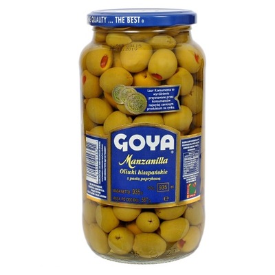 Goya oliwki zielone z pastą paprykową 935 ml