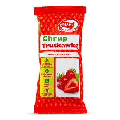 Suszone Owoce Truskawki Owocowe Chipsy 10g Crispy