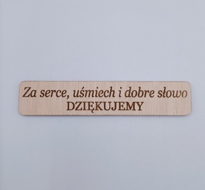 Tabliczka, zakończenie roku, dziękujemy, 10cm