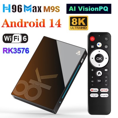 H96 MAX M9S 8K AI TV Box Amlogic RK3576 Android14 WiFi6/BT5.4 8+128GB