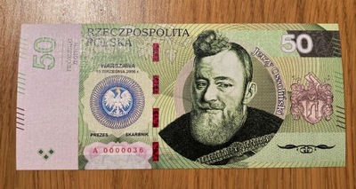 Banknot NIEOBIEGOWY 50 zł Jerzy Ossoliński 2006
