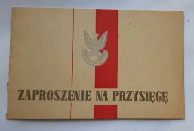 ZAPROSZENIE na PRZYSIĘGĘ-pamiątka PRL-u