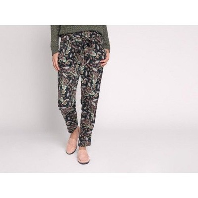 CACHE CACHE WIĄZANE WZORZYSTE SPODNIE (34)