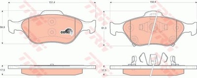 КОЛОДКИ HAM. TOYOTA YARIS 06- GDB3457/TRW фото