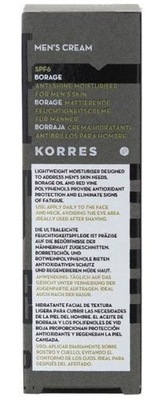 KORRES Borage Men's Cream NAWILŻAJĄCY KREM MATUJĄCY