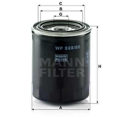 FILTRO ACEITES MANN-FILTER WP 928/80  