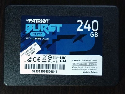 SSD Patriot Burst Elite 240GB 2,5" SATA III