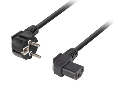 Kabel zasilający PC CEE 7/7 - 320 C13 Kątowy 3m