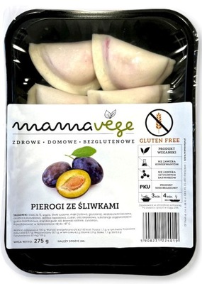 Pierogi ze śliwkami bezglutenowe 275 g mama vege