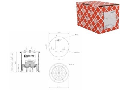 Пневмоподушка подвеска пневматический задняя p iveco daily iv daily v daily фото №1