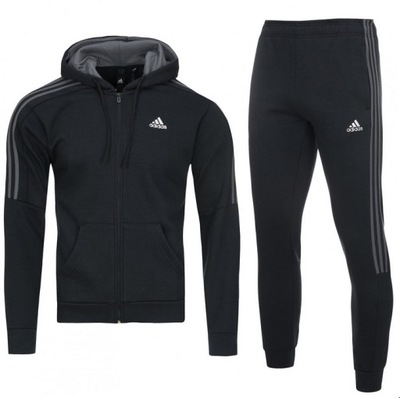 Adidas męski sportowy dres komplet czarny GV2538/GV2546 S