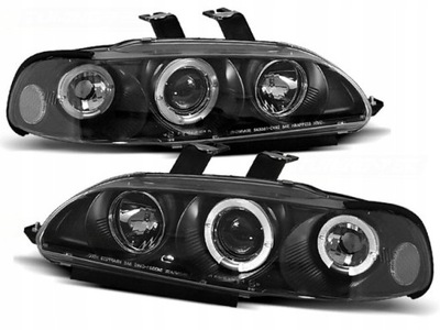 Лампы honda civic v 92-95r 2 3d кольца led black фото №1