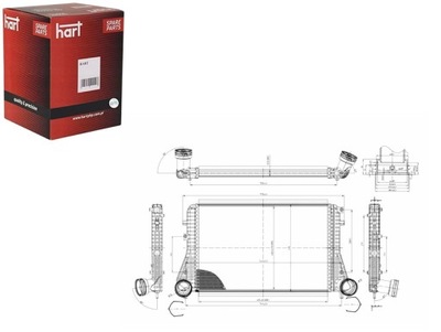 ІНТЕРКУЛЕР РАДІАТОР ПОВІТРЯ PASSAT 1.9TDI 05- HART