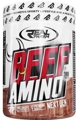 Real Pharm Beef Amino 300 tab Aminokwasy Wołowe