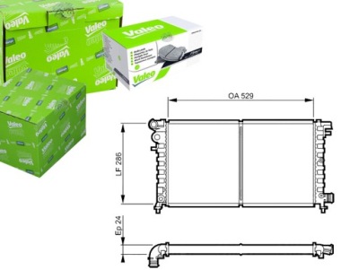 Valeo радіатор peugeot 106 1,5d 96- valeo фото №1
