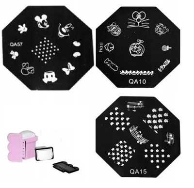 STEMPLE DO ZDOBIEŃ PAZNOKCI WZORKÓW STEMPELKI BLASZKI S3