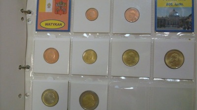 Monety Watykan - 1 cent do 2 Euro - 2005 zestaw set 8 szt